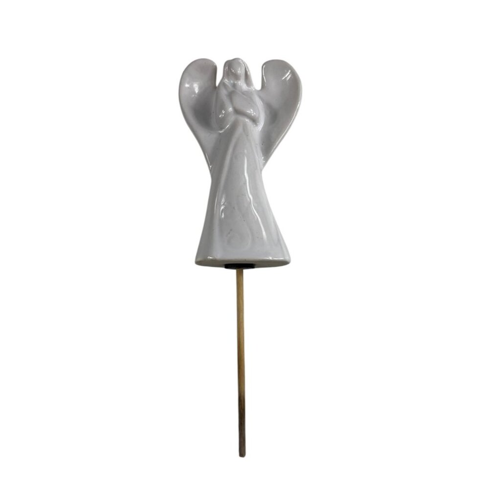 Ceramic Angel Plant Flowerpot Garden Ornament Spiritual Religious 3.5" Tall